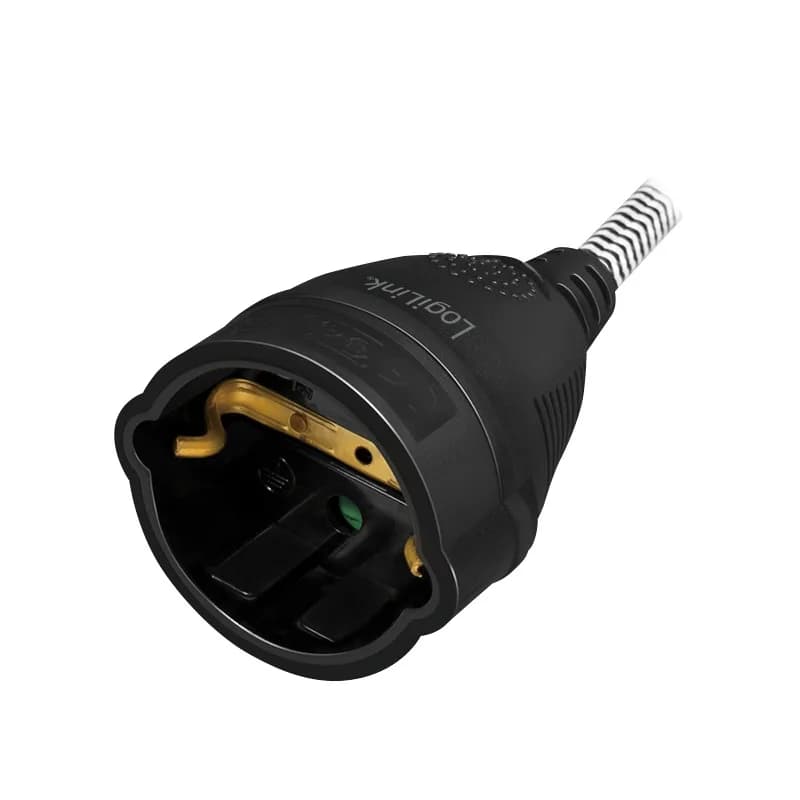 PRELUNGITOR LOGILINK, Schuko x 1, conectare prin Schuko (T), cablu 3 m, 16 A, fara protectie, negru, "LPS104" — miniatură