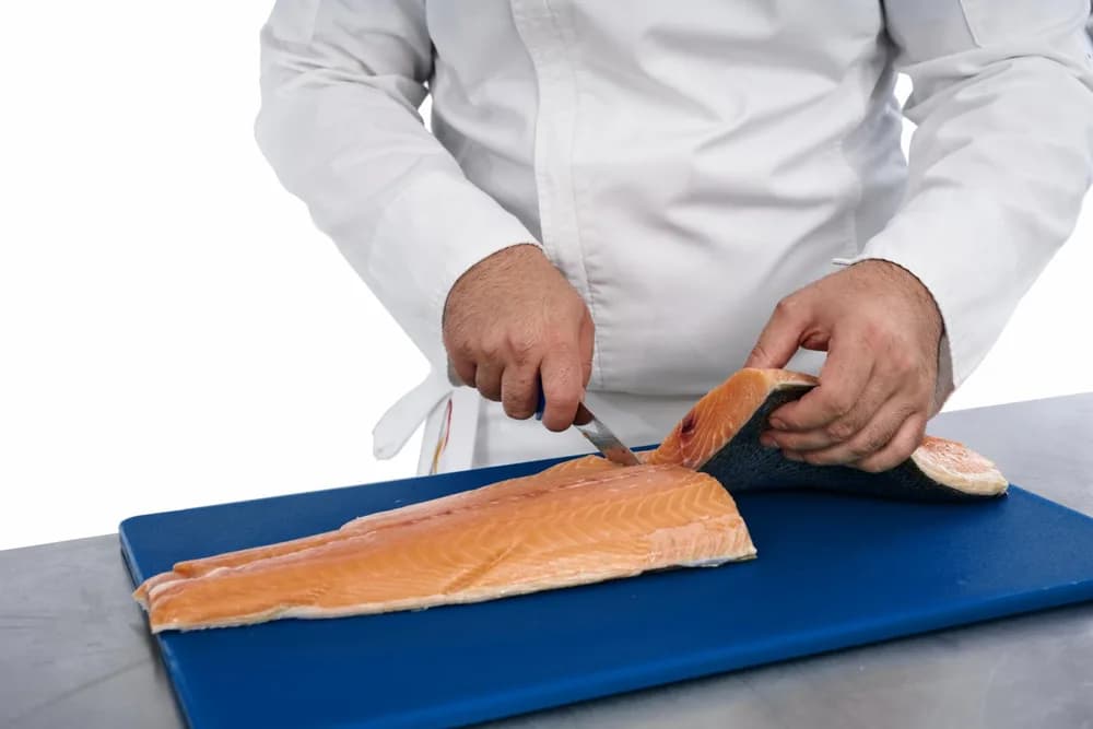 CUTIT DEZOSAT PROFESIONAL 18CM, ALBASTRU, CHEF LINE, COOKING BY HEINNER — miniatură