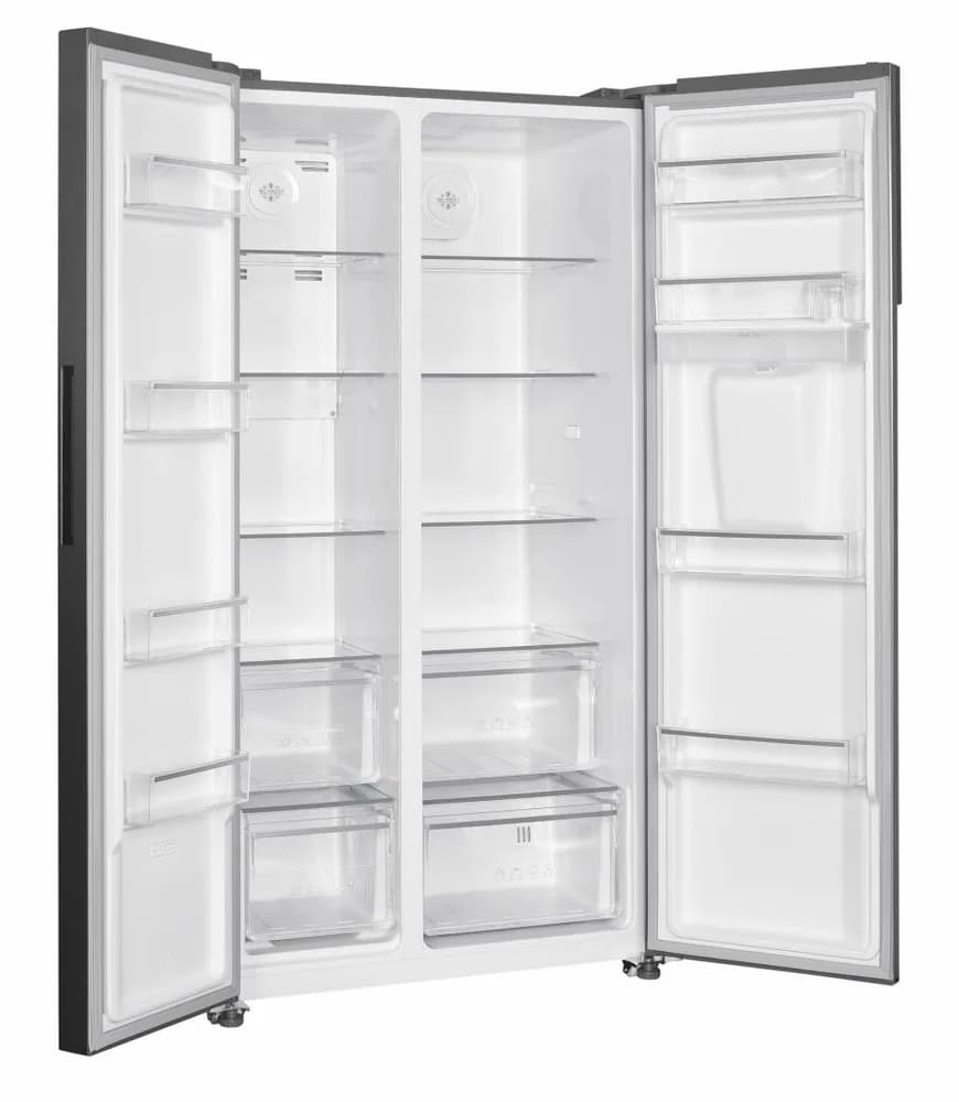Side by Side HEINNER HSBS-HM529NFBKWDE++, No Frost, 529 L, Clasa E, Dozator apa, Inox — miniatură