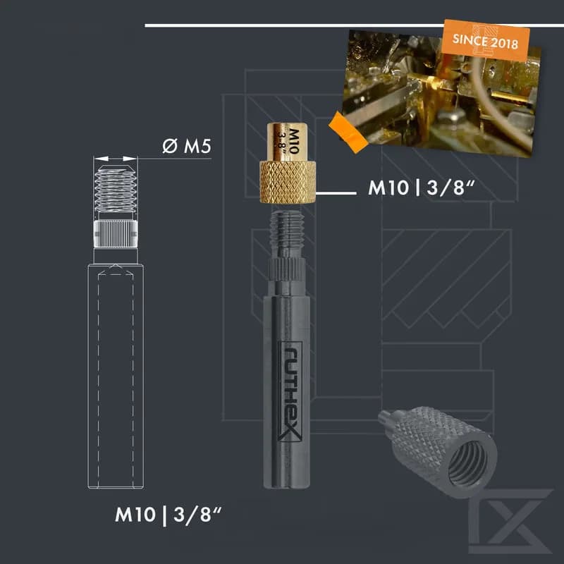 Accesoriu imprimantă 3D Ruthex Melting Aid pentru M10 3/8" thread inserts – 1 buc — miniatură