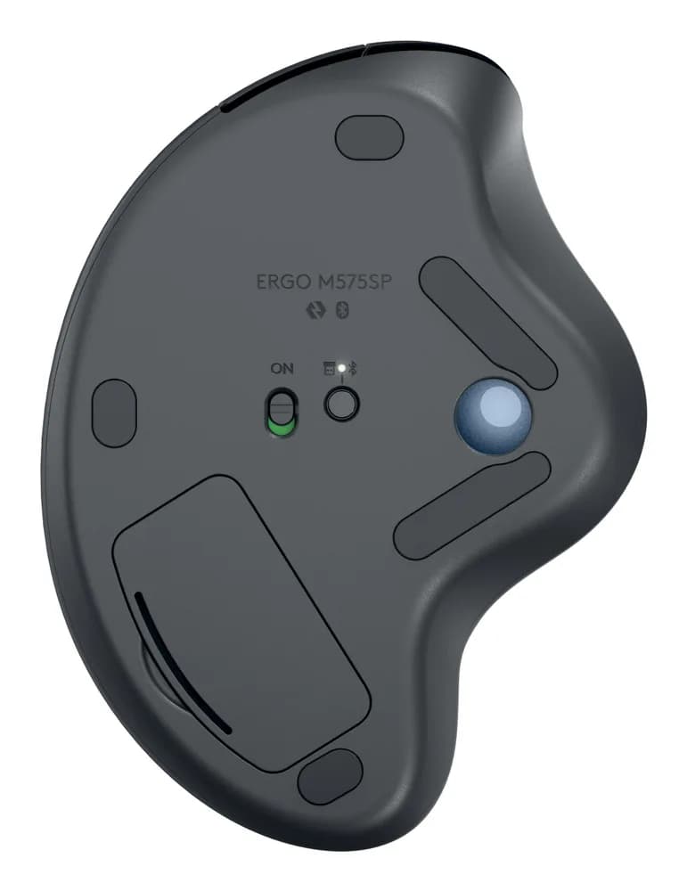 LOGITECH ERGO M575S Wireless Trackball - GRAPHITE+BLUE BALL - BT - EMEA28-935"910-007029" — miniatură