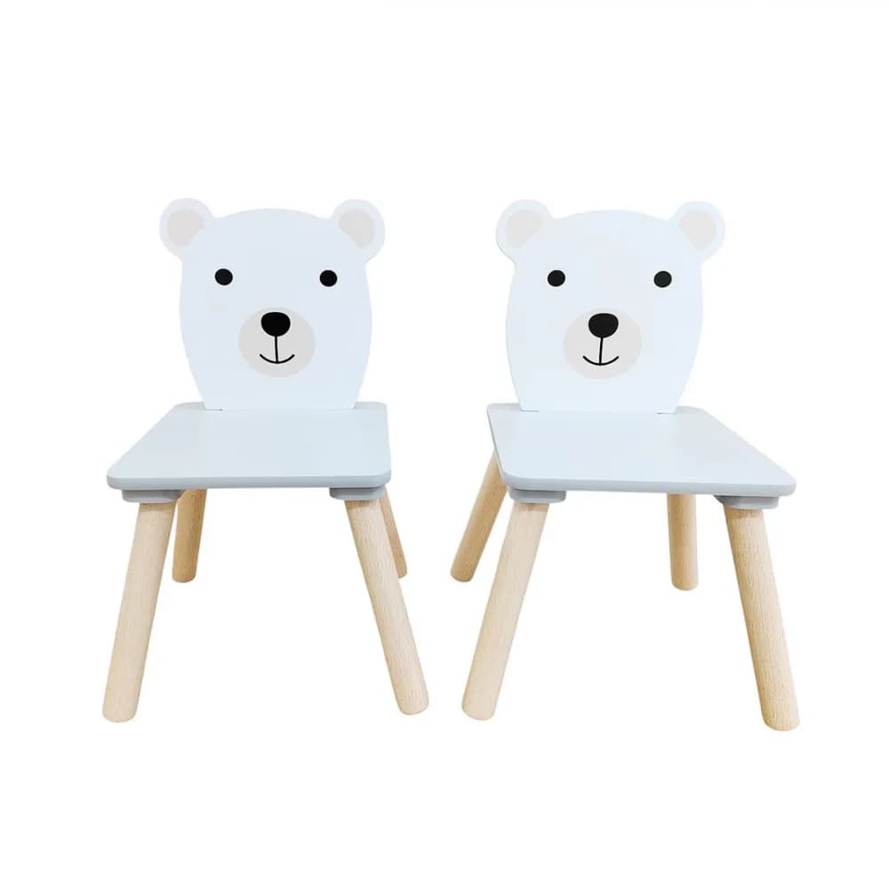 Set masuta si 2 scaune, cu spatiu de activitati, Bear, U-Grow — miniatură
