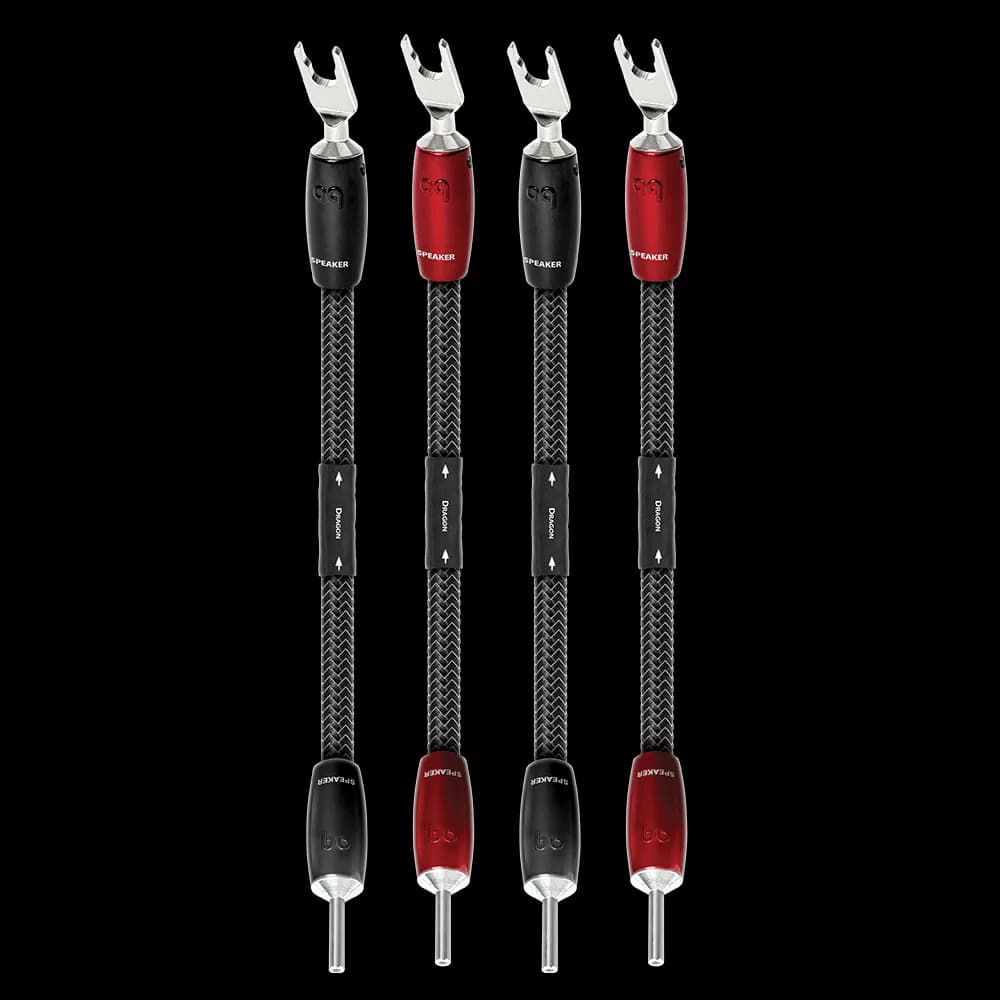 Jumper Biwire Audioquest Dragon (SPADE-SPADE), Argint PSS, 4buc/set