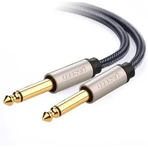 CABLU audio Ugreen, "AV128" TRS jack 6.5 mm (T) la jack 6.5 mm(T), lungime 2m, gri "10638" - 6957303816385