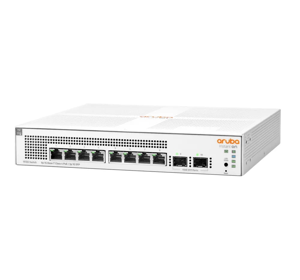 SWITCH. PoE HP, "Aruba Instant On 1930"port Gigabit x 8, SFP SFP x 2, managed, carcasa metalica, "JL681A" — miniatură