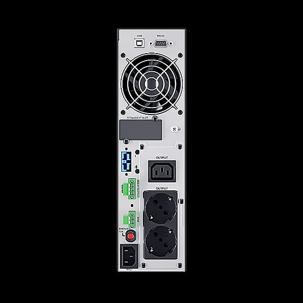 UPS CYBER POWER Online dubla conversie cu Sinusoida Pura, slim tower, 1000VA 900W 1xIEC C13 2xSchuko, 2x 12V/9Ah, USB,RS232, Slot SNMP, GreenP, seria OLS, "OLS1KECR" — miniatură