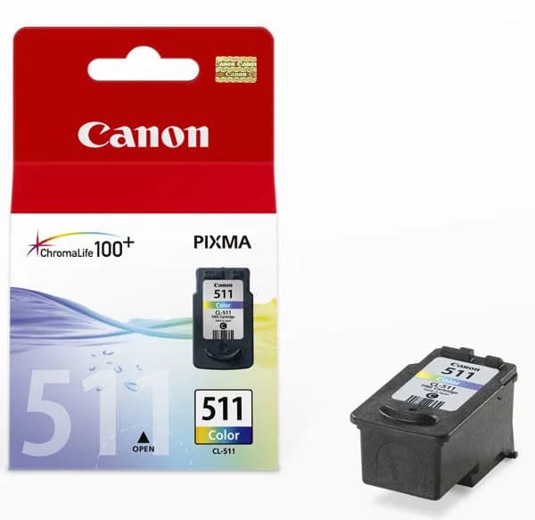 Cartus Cerneala Original Canon Color, CL-511, pentru Pixma IP2700|MP230|MP240|MP250|MP260|MP270|MP280|MP282|MP480|MP490|MP495|MX320|MX330|MX340|MX350|MX360|MX410|MX420, 244, "2972B001AA"