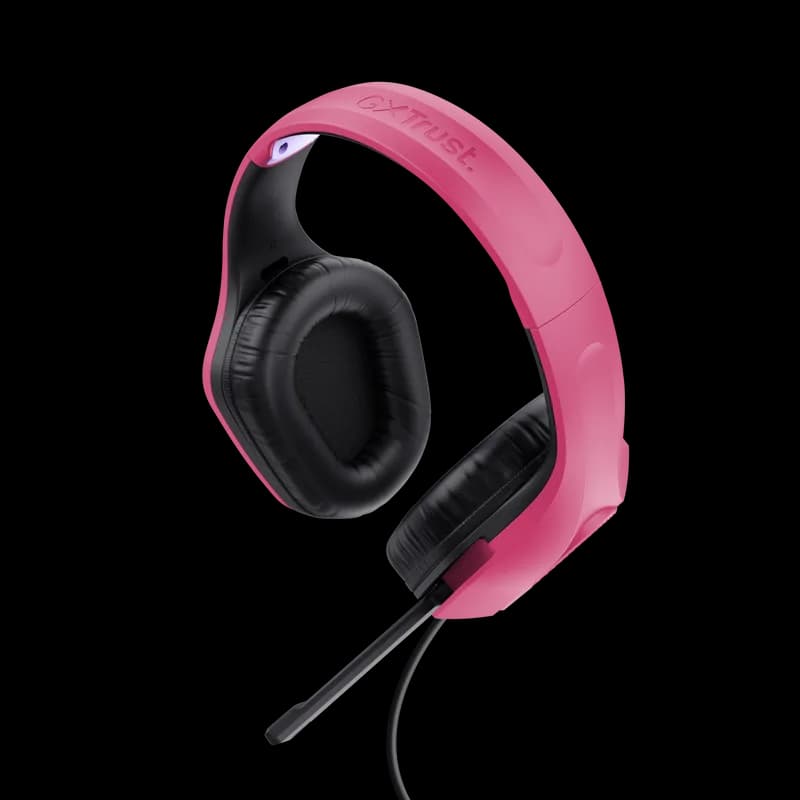 Casti Gaming Head-band Trust GXT 415P Zirox, Wired, Roz — miniatură