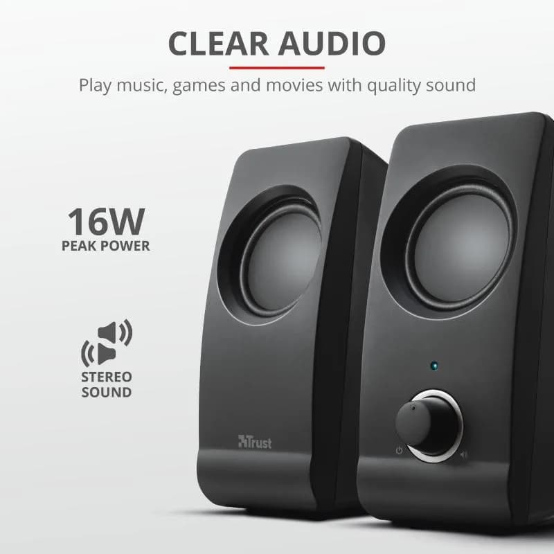 Boxe Stereo Trust Remo 2.0 Speaker Set, 8W, negru — miniatură