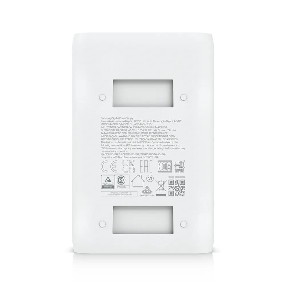 Adaptor PowerLan Injector PoE 2.5G PoE+ Adaptor, 30 W, Alb "UACC-POEPLUS-2.5G-EU" — miniatură