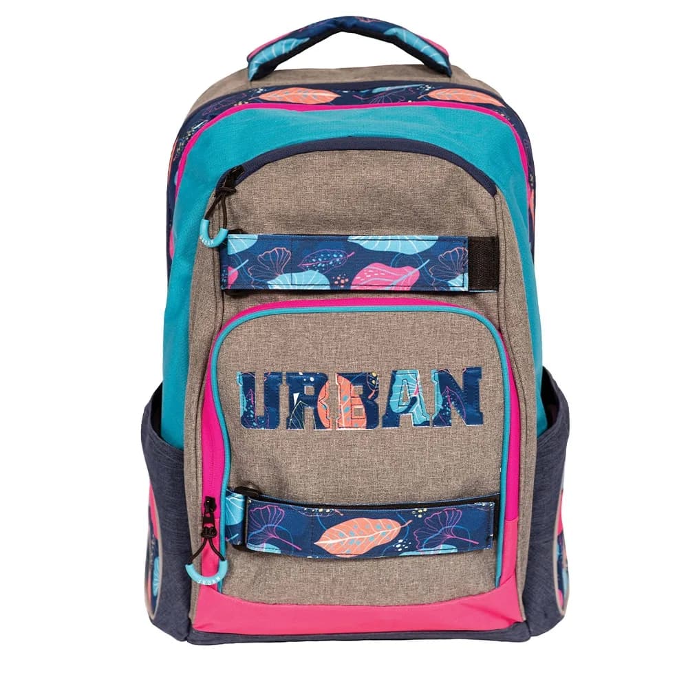 Ghiozdan anatomic, compartiment laptop, URBAN, 46x31x16 cm, FLOWERS - S-COOL