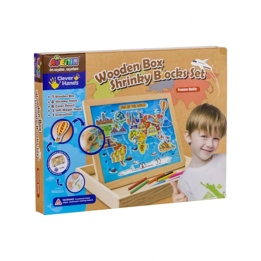 Tabla din lemn cu harta lumii — miniatură