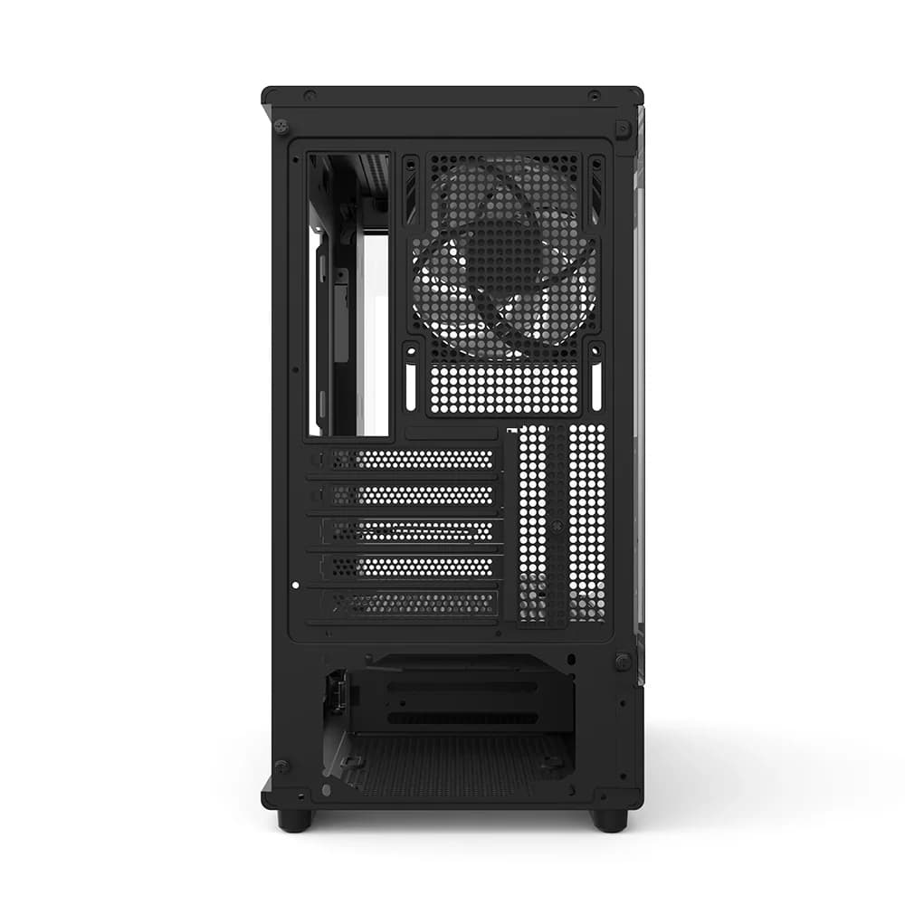 CARCASA Zalman "P10", mini tower, gaming, fara sursa, suporta 7xfan, 1xfan inclus, USB 3.1 gen1 x 1, USB Type-C, audio+mic, 5 sloturi expansiune, negru, "P10 Black" — miniatură