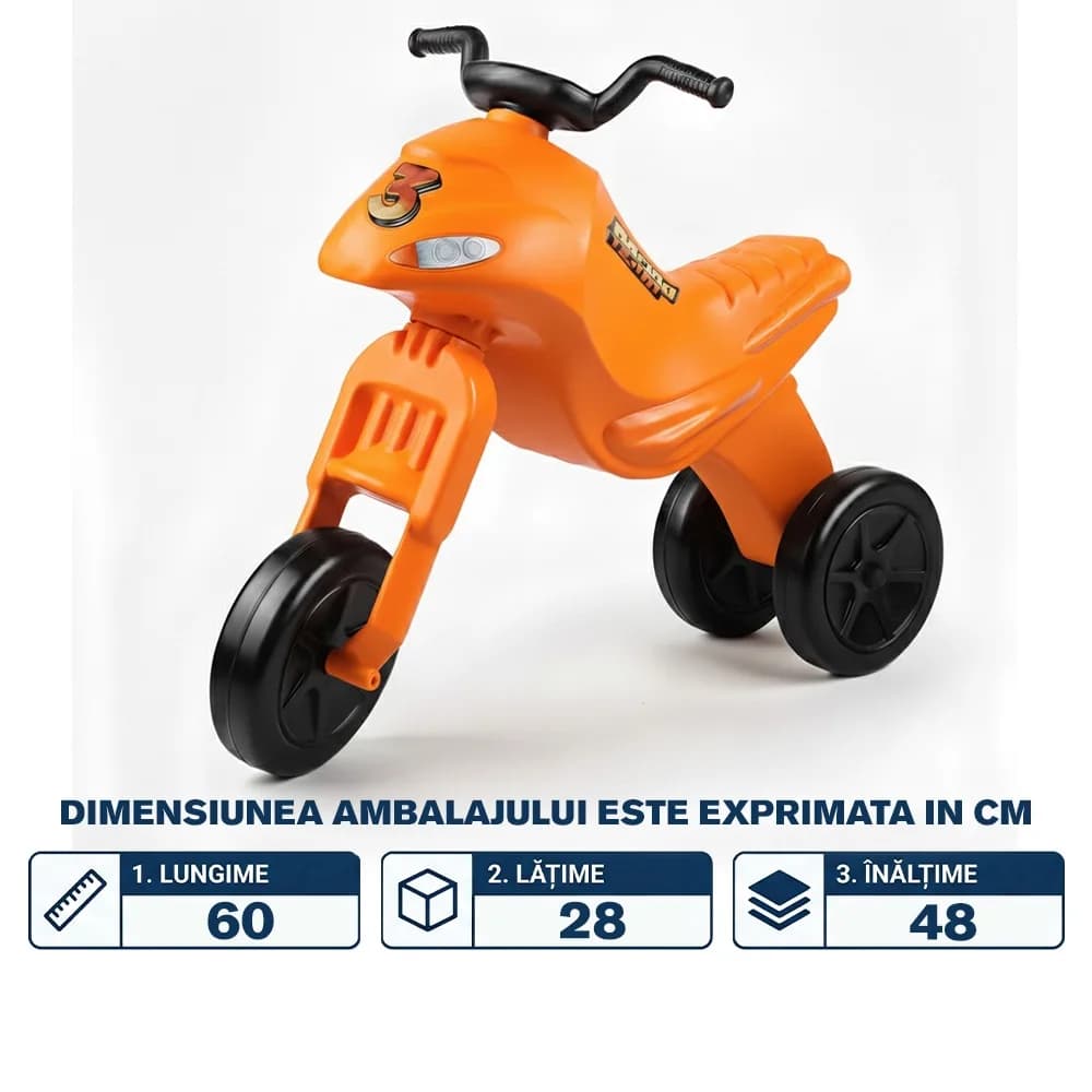 Motocicleta fara pedale, portocalie - ROBENTOYS — miniatură