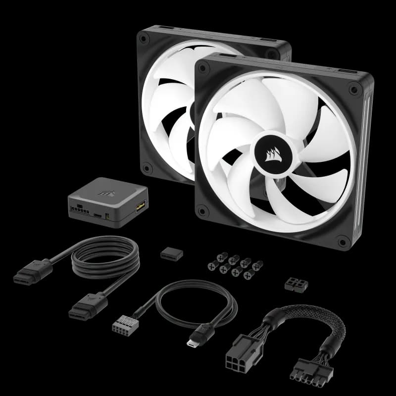 SET 2 ventilatoare Corsair, 140 mm 2000 rpm, LED RGB, "CO-9051004-WW" — miniatură