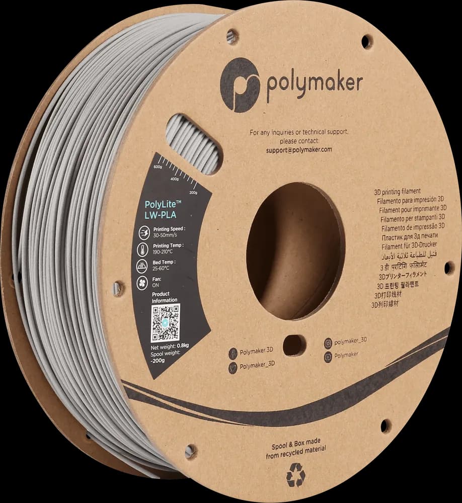 Filament Polymaker PolyLite LW-PLA (PA08001) — miniatură