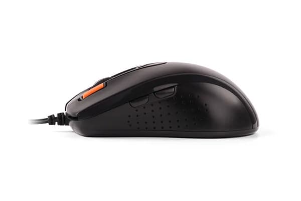 MOUSE A4tech, PC sau NB, cu fir, USB, optic, 1600 dpi, butoane/scroll 7/1, buton selectare viteza, negru, "N-70FX-BK" — miniatură