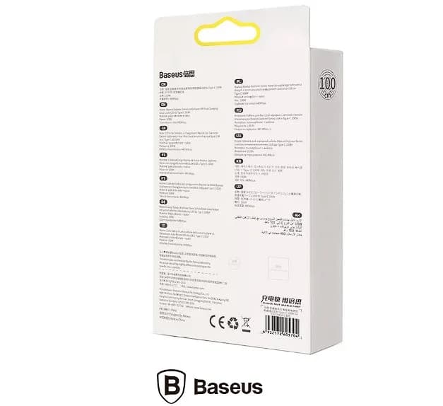 CABLU alimentare si date Baseus Explorer, Fast Charging Data Cable pt. smartphone, USB la USB Type-C 100W, 1m, Auto Power-Off, negru transparent "CATS000201" - 6932172605704 — miniatură
