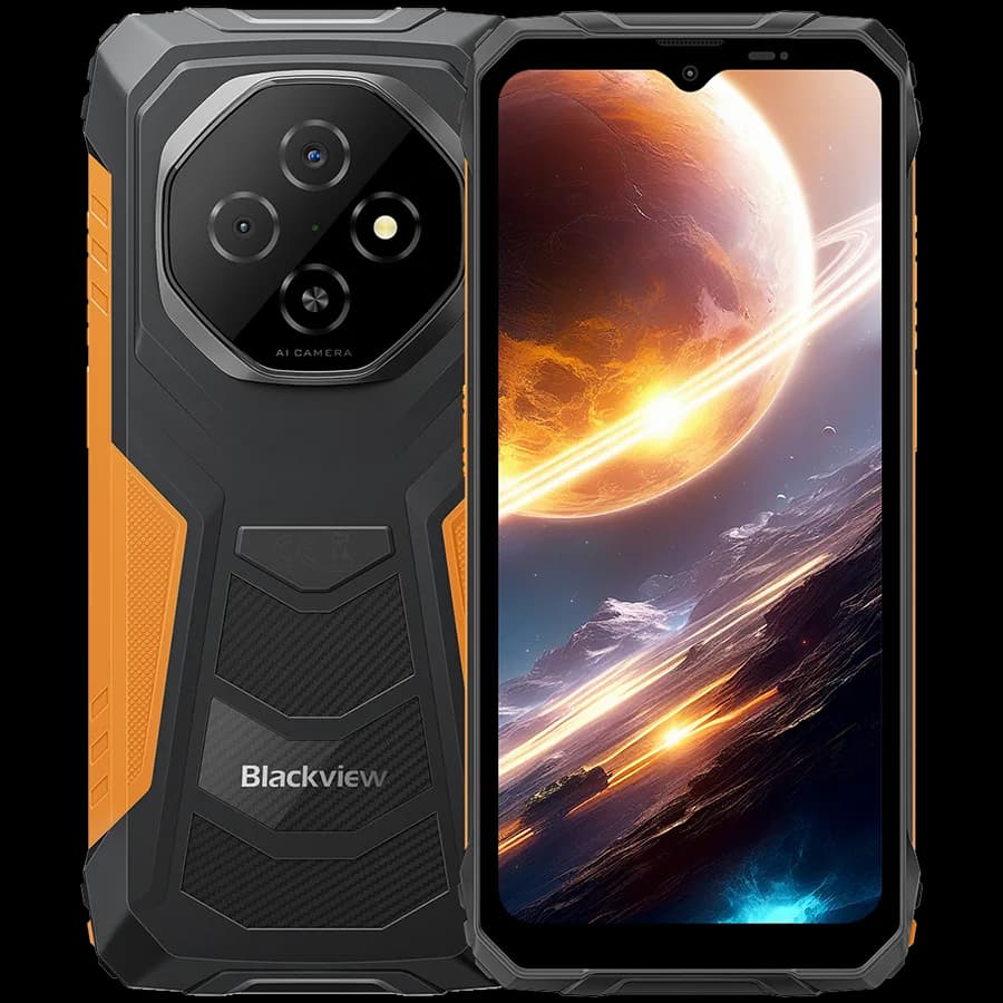 Blackview FORT1 LTE 6.56-inch HD+ 1612x720 90Hz 6+256GB Unisoc T615 Octa-Core 1.8GHz 8MP Front 16+2MP Rear NFC MIL-STD-810H 10000mAh Fingerprint Android 15 Orange "BVFORT1_O6_EU"