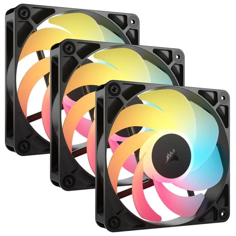 Ventilator Carcasa CORSAIR RS120-R ARGB, 12 cm, 2100 RPM, 3 ventilatoare, RGB