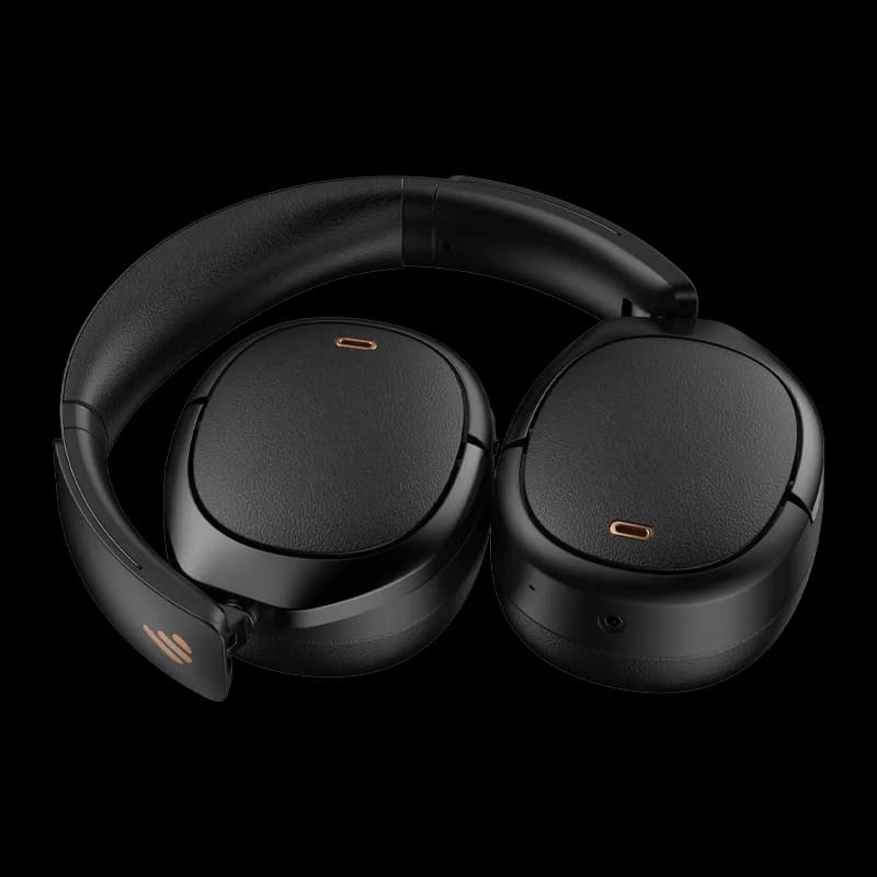 CASTI Edifier, wireless, standard, utilizare multimedia, smartphone, microfon pe casca,conectare prin Bluetooth 5.3,480mAh,driver 40mm, pliabile,ANC,USB-C, negru, "WH950NB-BK" — miniatură