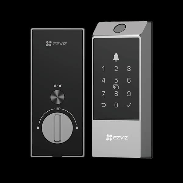 INCUIETOARE INTELIGENTA EZVIZ DL04 PRO, Comunicare: EZVIZ Connect 2.4G Wi-Fi, Putere de lucru: 4 Baterii AA Alkaline, Temp de functionare: 25 °C to 55 °C, Dimensiuni: Panou frontal: 160 × 67 × 25 mm, Panoul din spate: 166 × 70 × 28,5 mm.