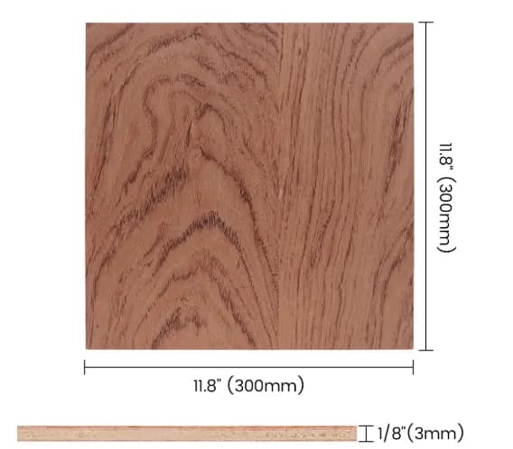 Material pentru gravare laser AlgoLaser Rosewood Plywood 300 x 300 x 3 mm (6 buc) — miniatură