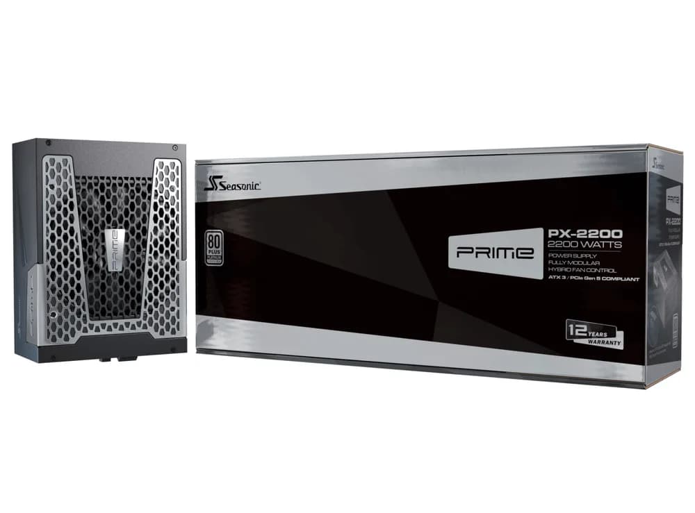 Sursa Seasonic PRIME PX ATX 3 (2024), 80 Plus Platinum, 2200W, 12VHPWR, ATX 3.1, Full Modulara, Negru "PRIME-PX-2200-ATX30" — miniatură