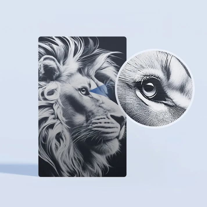 Material pentru gravare laser LaserPecker Aluminum Metal Business Cards (100 buc) — miniatură