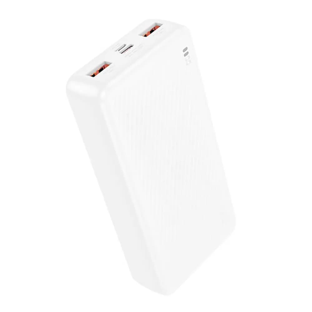 POWER BANK Borofone "BJ56A", 20000mAh, 22.5W, 2 x USB; 1 x USB Type-C, 1 x Micro USB, total 2A, alb, "6941991111839"