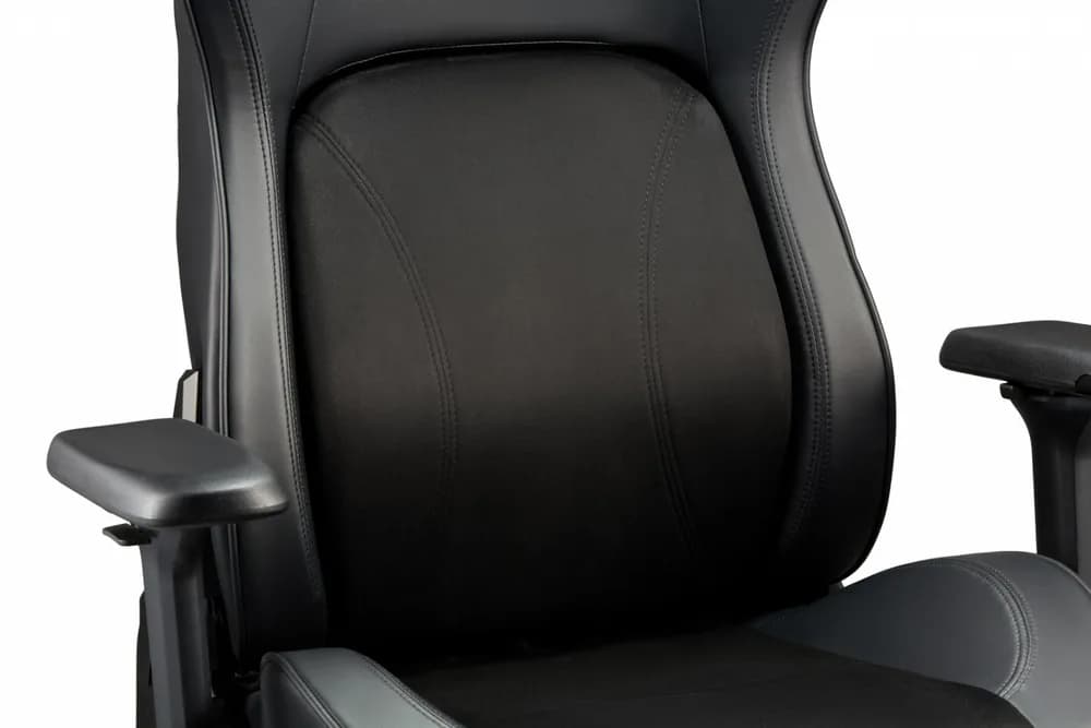Scaun Gaming Serioux Prime, Capacitate greutate: 150 kg, Material suprafață: Piele, Material textil, Tip cotieră: Cotieră 4D, Tip mecanism: Mecanism tip broască, Tip pârghie pneumatică: 100 mm, ridicare pe gaz clasa 4, Tip bază: 350 mm, bază din aluminiu, Tip roți: 60 mm, roți din poliuretan — miniatură