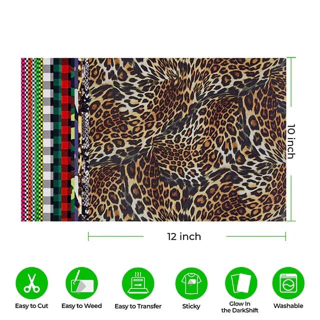 Accesoriu gravator laser xTool Patterned Heat Transfer Vinyl – 30-pack — miniatură