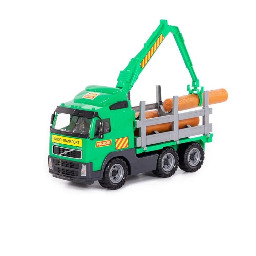 Camion cu lemne - Volvo PowerTruck, 45x19x25 cm, Wader — miniatură