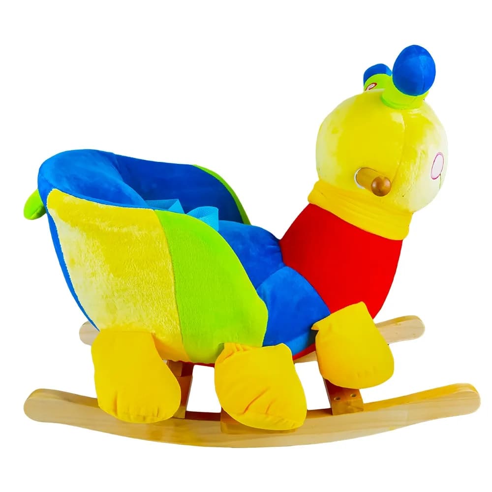 Balansoar pentru bebelusi, Melc, lemn + plus, 60x34x45 cm — miniatură