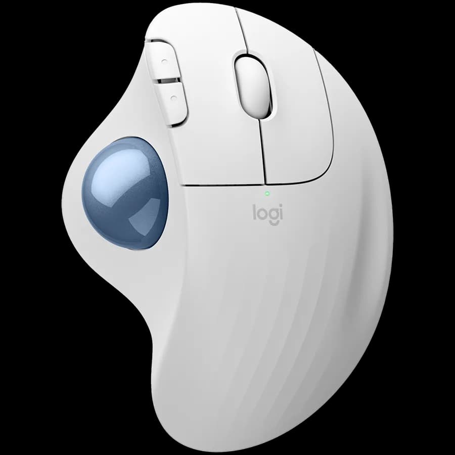 LOGITECH ERGO M575S Wireless Trackball - OFFWHITE+BLUE BALL - BT - EMEA28-935 "910-007030"