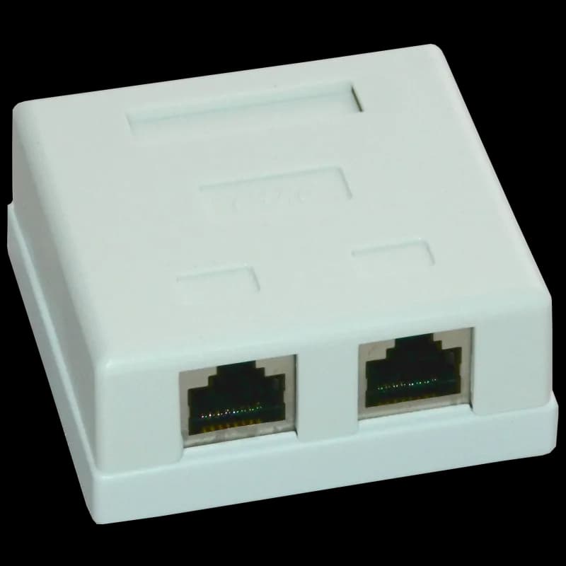 Priza FTP dubla aplicata cat.6 - EMTEX, "EMT-FTP6-2P-PT"