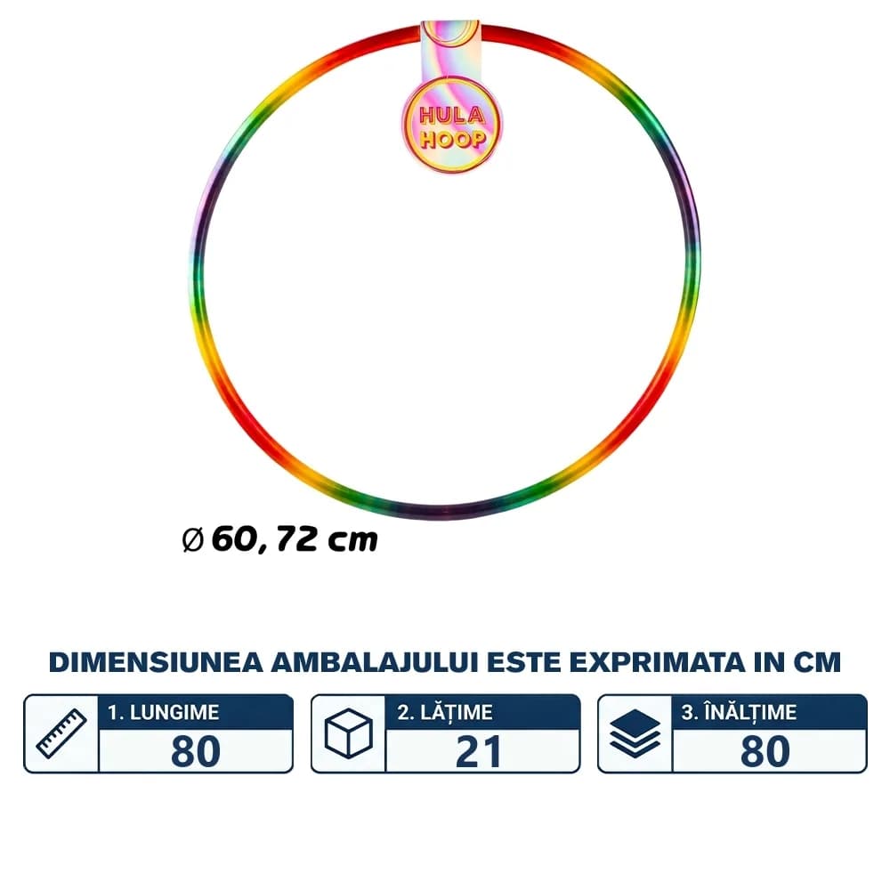 Cerc Hula Hoop, 60-72 cm, 36 buc/set — miniatură