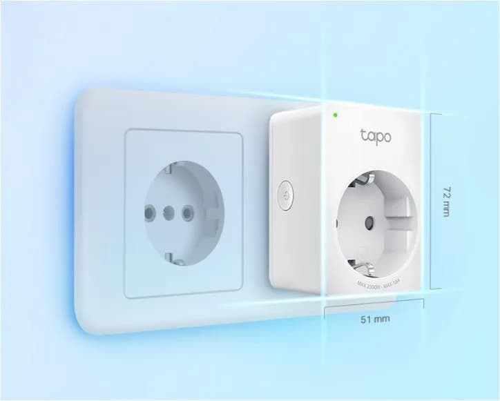 TP-Link MINI SMART WI-FI SOCKET TAPO P100 (4-PACK), Protocol: IEEE 802.11b/g/n, Bluetooth 4.2 (for onboarding only), 2.4 GHz, Android 4.4 or higher, iOS 9.0 or higher, AC 220-240 V~50/60 Hz 10 A, Maximum Load, 2300 W, 10 A. — miniatură