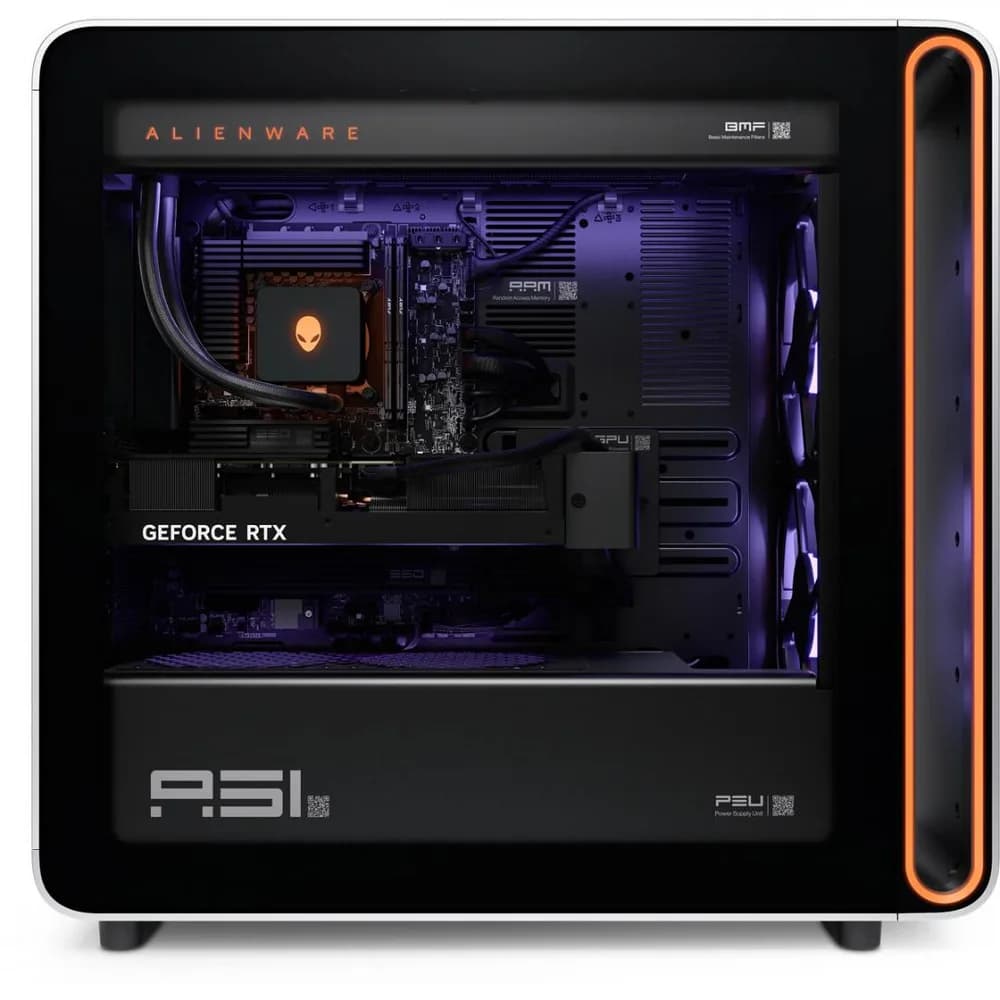 Desktop Gaming DELL Alienware Area-51 AAT2265 cu procesor AMD AMD Ryzen 9 9950X3D pana la 5.7 GHz, 64 GB DDR5, 2TB SSD, RTX 5090, Windows 11 Pro, Negru — miniatură