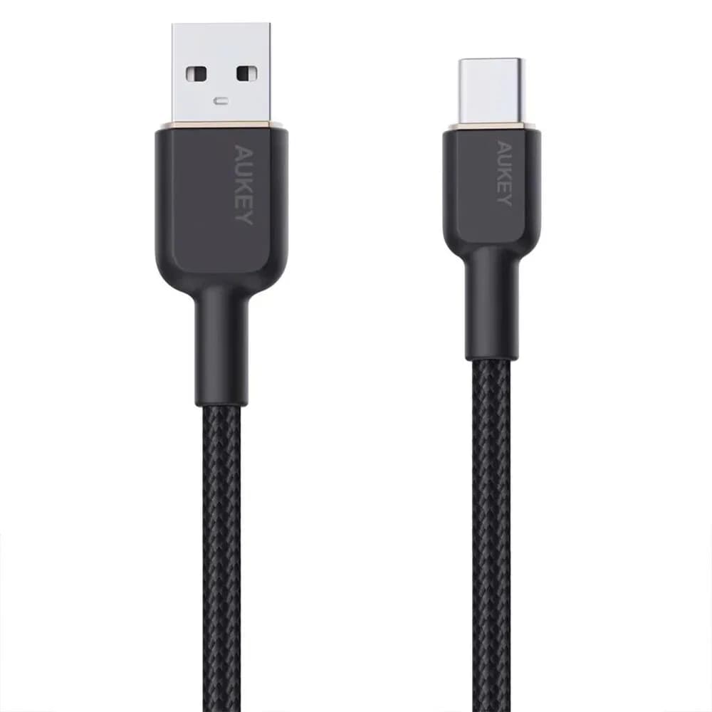 Cablu alimentare si date Aukey, USB Type-A (T) la USB Type-C (T), 1.8m, 480 Mbps, 60W, nylon, negru, "LLTSN1041439" -689323785889