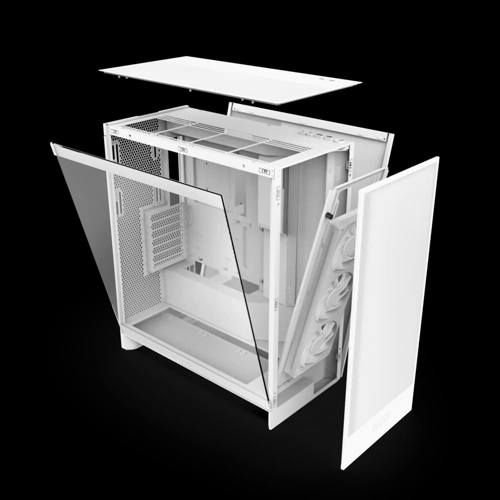 Carcasa NZXT H7 Flow RGB (2024), Mid-Tower, ATX, Alb "CM-H72FW-R1" — miniatură