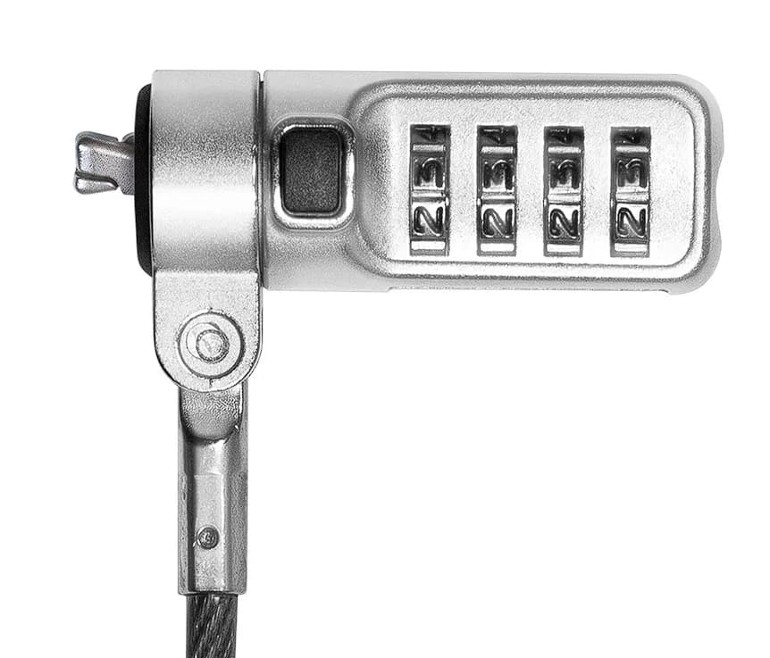 CABLU securitate LOGILINK pt. notebook, slot Wedge (Noble Lock), cifru cu patru discuri, cablu otel, "NBS010" — miniatură