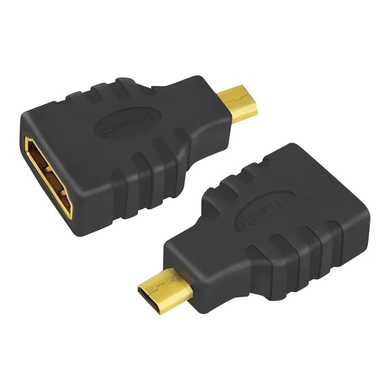 ADAPTOR video LOGILINK, Micro-HDMI (Type D)(T) la HDMI (M), conectori auriti, rezolutie maxima 4K UHD (3840 x 2160) la 30 Hz, negru, "AH0010"