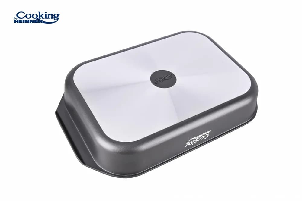 TAVA ALUMINIU CU ACOPERIRE CERAMICA 39.5x26 CM, DARK LINE, COOKING BY HEINNER — miniatură