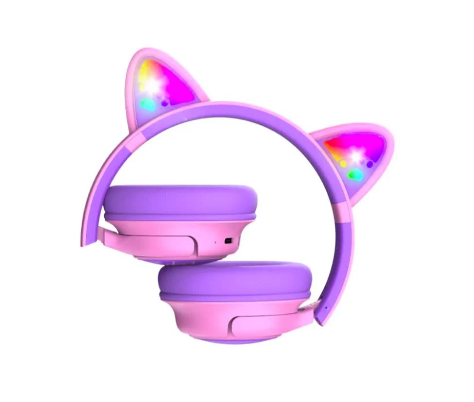 Casti Over-ear PowerLocus Bobo Cat Ears, Wireless, Multicolor — miniatură