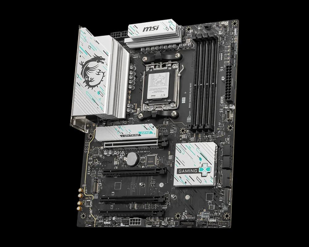MSI B850 GAMING PLUS WIFI, ATX, Socket AM5, 4x DDR5, 4x PCIe 3.0 x16 slot, 3x M.2 slot, 4x USB 2.0, 1x USB 5Gbps, 1x USB 10Gbps, 2x USB 10Gbps Type-C, DP, 7.1 HD Audio, "B850_GAMING_PLUS_WIFI" — miniatură