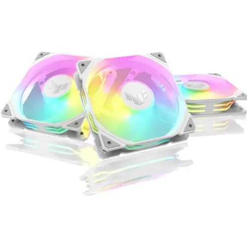 Ventilator Carcasa ASUS TUF GAMING TR120 ARGB REVERSE 3IN1 White, 12 cm, 2000 RPM, 3 ventilatoare, RGB