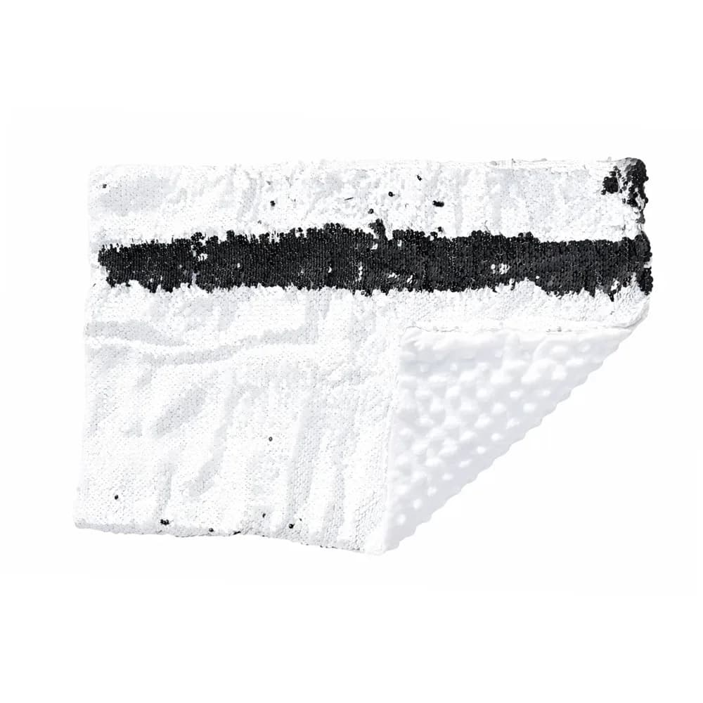 Pernă de poală cu greutate și paiete 3 kg – Alb și negru — miniatură
