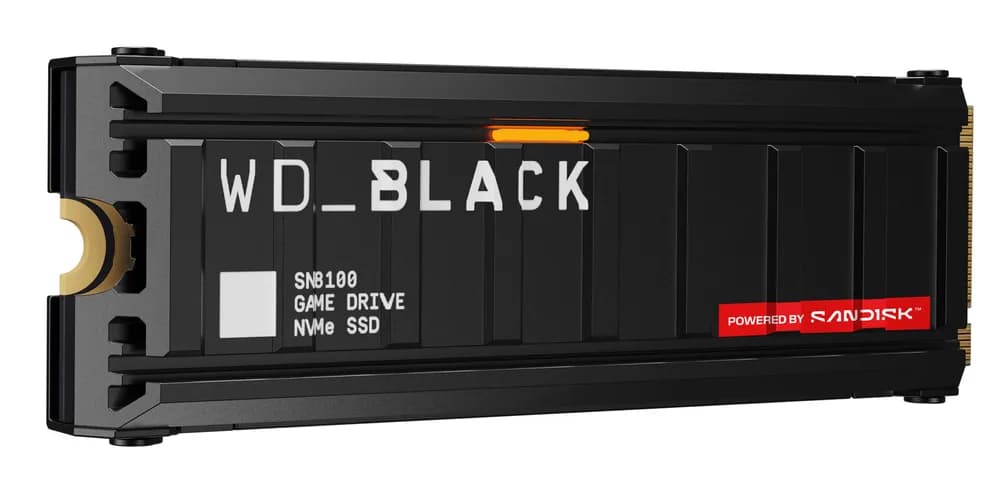 SSD WD_BLACK SN8100 HeatSink 1TB M.2 2280 PCIe Gen5 x4 NVMe, Read/Write: 14900/11000 MBps, IOPS 1600K/2400K, TBW: 600, powered by SanDisk "WDS100T1XHM-00CMT0" — miniatură