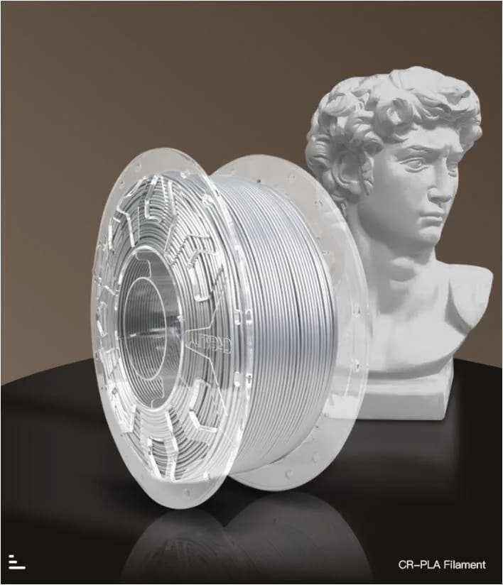 CREALITY CR PLA 3D Printer Filament, ivory white, 1KG, Printing temperature: 190-220, Filament diameter: 1.75mm, Tensile strength: 60MPa, Size of filament wheel: Diameter 200mm, height 66mm, hole diameter 56mm. Utilizare: pana la 6 luni de la deschiderea ambalajului.